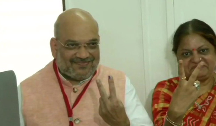 Amit Shah wife vote ANI