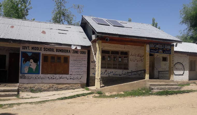 The government middle school which houses two polling booths
