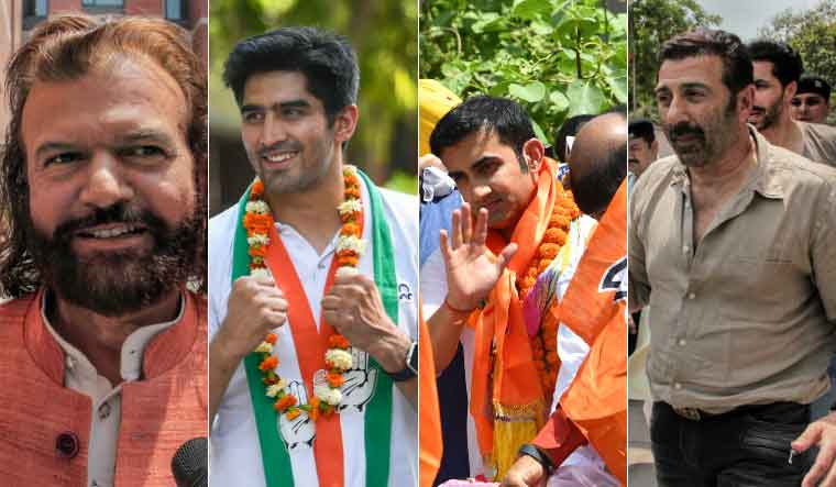 Hans Raj Hans, Vijender Singh, Gautam Gambhir and Sunny Deol