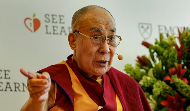 Tibetan spiritual leader the Dalai Lama speaks during the launch of Emorys International SEE Learning programme in New Delhi | PTI