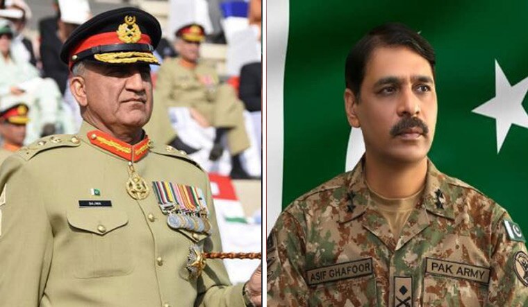 A combination picture of Pakistan Chief of Army Staff General Qamar Bajwa [left] and DG ISPR Maj Gen Asif Ghafoor | File