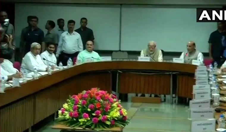 PM Modi meets leaders of political parties in New Delhi | Twitter/ANI