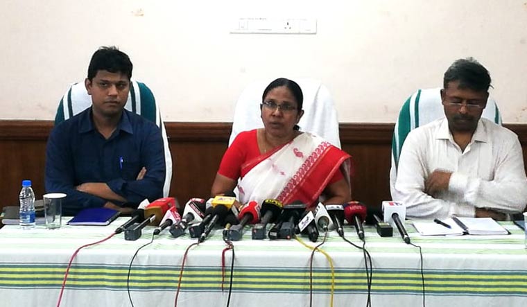 K.K. Shailaja presser ANI