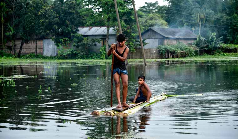 Assam flood Barpeta AFP