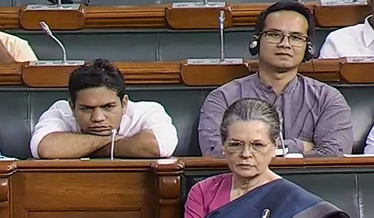 Sonia in Parliament PTI