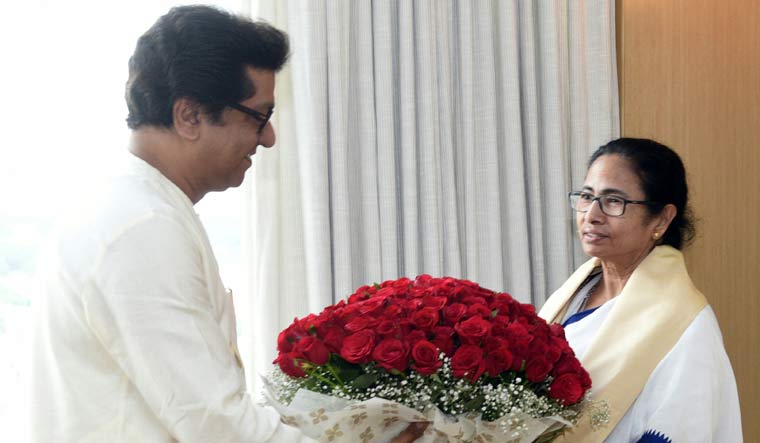 MNS chief Raj Thackeray meets West Bengal Chief Minister Mamata Banerjee in Kolkata | Salil Bera