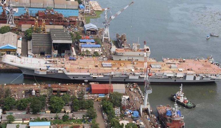 IAC Vikrant was scheduled to be ready by the end of 2018, but due to delay in procuring multiple equipment from Russia, the delivery date has been extended | via Commons