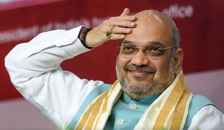Union home minister Amit Shah during the release of the book 'Listening, Learning and Leading', a chronicle of the vice president of India's two years in office, at a function in Chennai | PTI