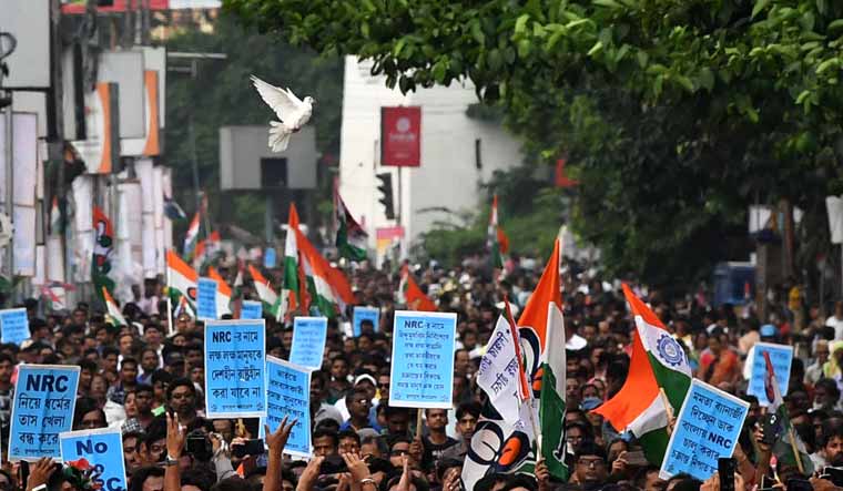 pigeon-flies-during-anti-nrc-rally-bengal-Bera
