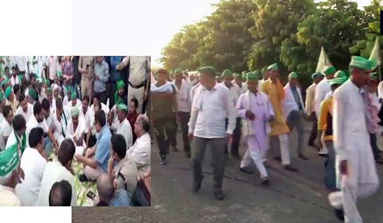 UP farmers march towards Delhi | ANI