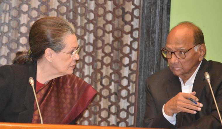 Congress president Sonia Gandhi and NCP chief Sharad Pawar | Arvind Jain