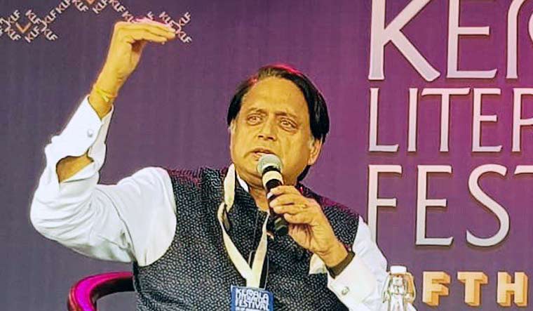 Shashi Tharoor at the Kerala Literature Festival in Calicut | Via Shashi Tharoor's Twitter page
