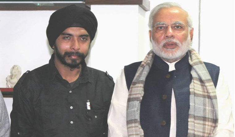 Bagga with Modi