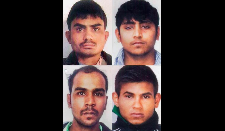 Nirbhaya gang rape case convicts (clockwise from top left) Akshay Thakur, Vinay Sharma, Pawan Gupta and Mukesh Singh