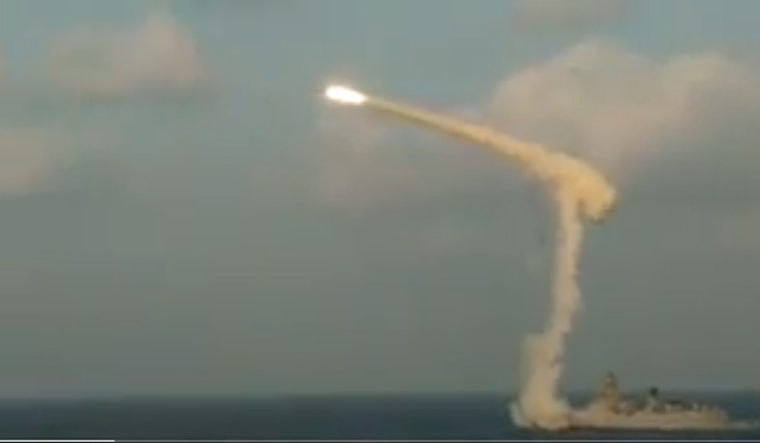 The missile hit the target with pin-point accuracy after performing 