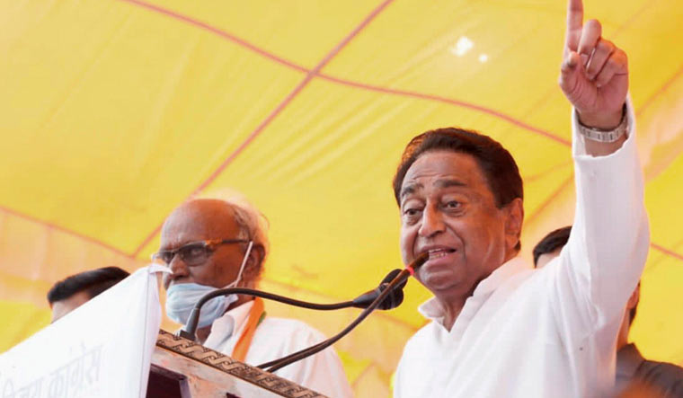 Former Chief Minister and Madhya Pradesh Congress President Kamal Nath addresses an election campaign meeting in Badnawar constituency | PTI