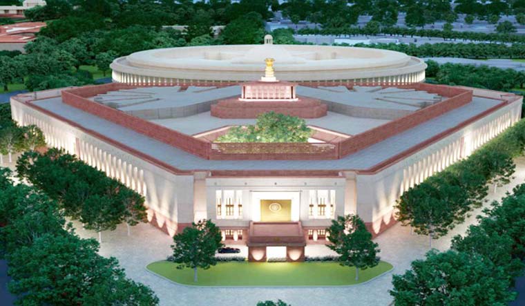 A model of the new Parliament building 