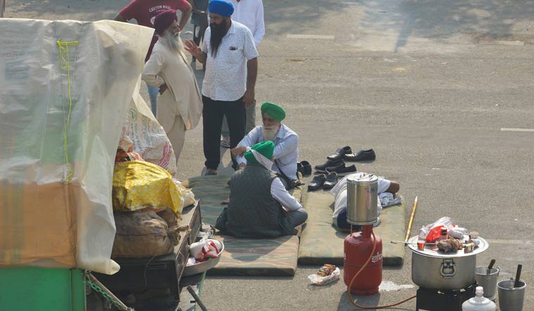Thousands of farmers from Punjab, Haryana and several other states have been protesting for seven consecutive days at the borders of the national capital against three farm laws | Arvind Jain