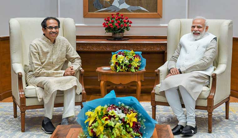 [File] Prime Minister Narendra Modi with Maharashtra Chief Minister Uddhav Thackeray in New Delhi | PTI