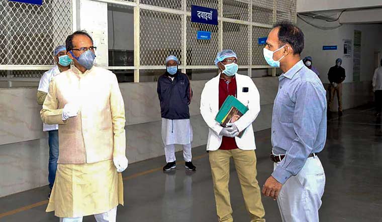 Shivraj-Chouhan-inspecting-hospital-Bhopal-Madhya-Pradesh-PTI