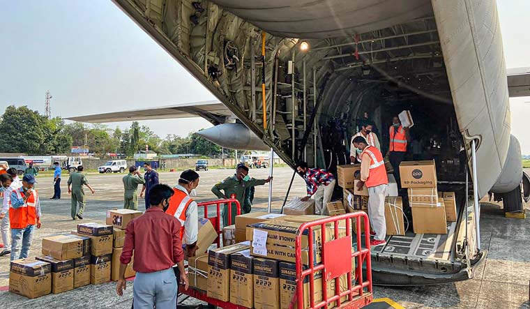 IAF airlifts essential medical equipment and supplies to various states, from Delhi | PTI
