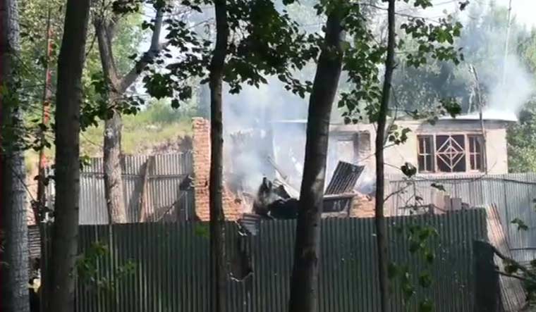 The encounter site in Pinjora, Shopian | Twitter handle of ANI