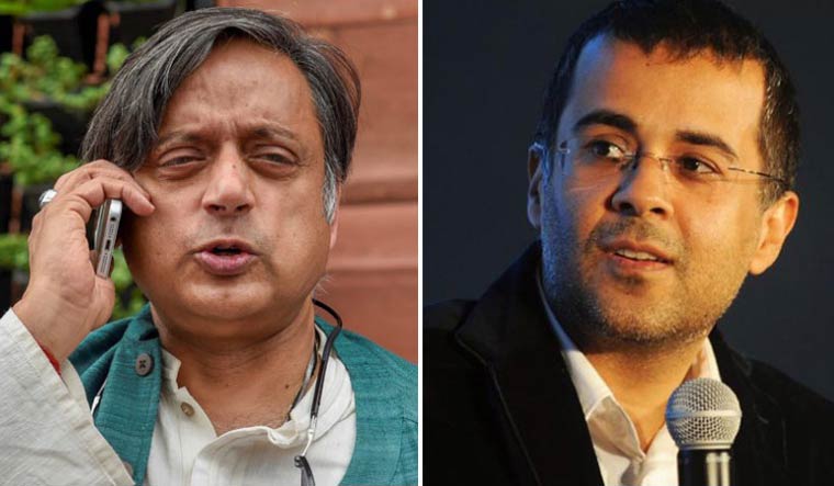 Shashi-Tharoor-Chetan-Bhagat-PTI-File