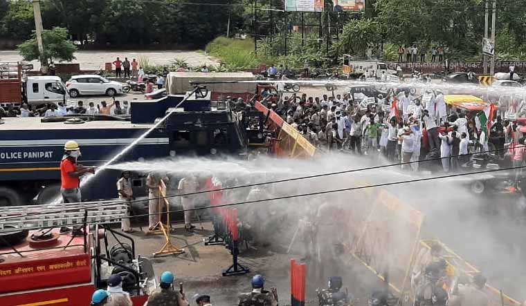 water-cannons-haryana-youth-congress-panipat-Aayush water-cannons-haryana-youth-congress-panipat-Aayush