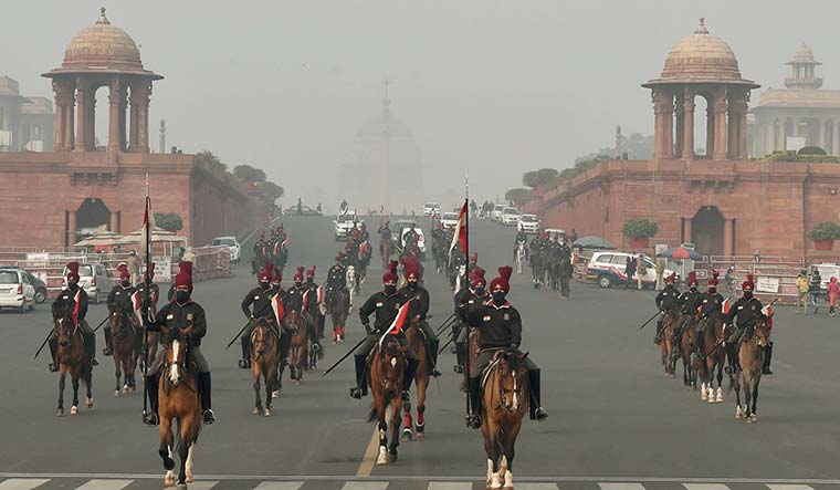 republic-day-preparations-delhi-Presidents-Bodyguard-pti