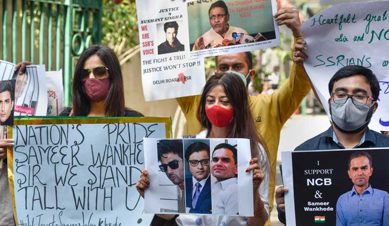 sameer wankhede protest pti