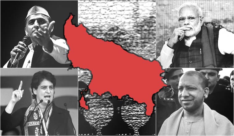 akhilesh-yadav-priyanka-vadra-modi-yogi-collage-up-election