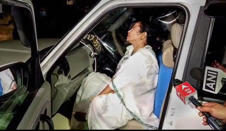 West Bengal Chief Minister Mamata Banerjee after being injured during her campaign trial at Nandigram | PTI