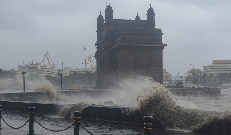 Strong sea waves near the Gateway of India ahead of Cyclone Tauktae's landfall, in Mumbai | PTI