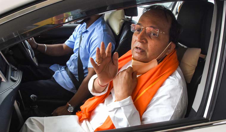 BJP general secretary and Karnataka-in charge Arun Singh leaves to attend a party meeting, at BJP head office in Bengaluru | PTI