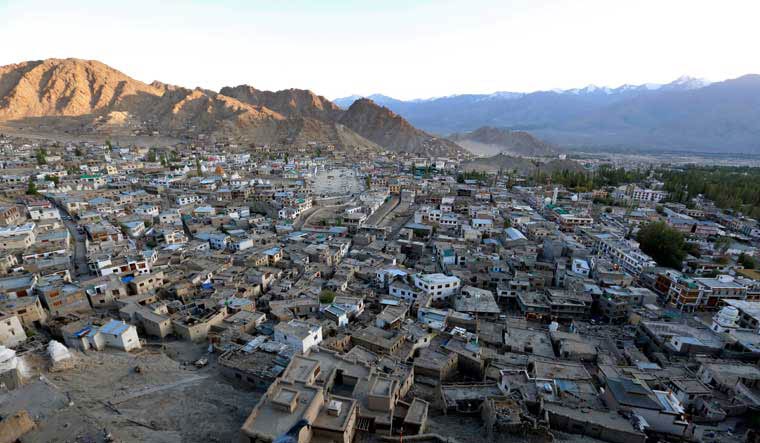 The sun sets in Leh, the largest town in the region of Ladakh | Reuters