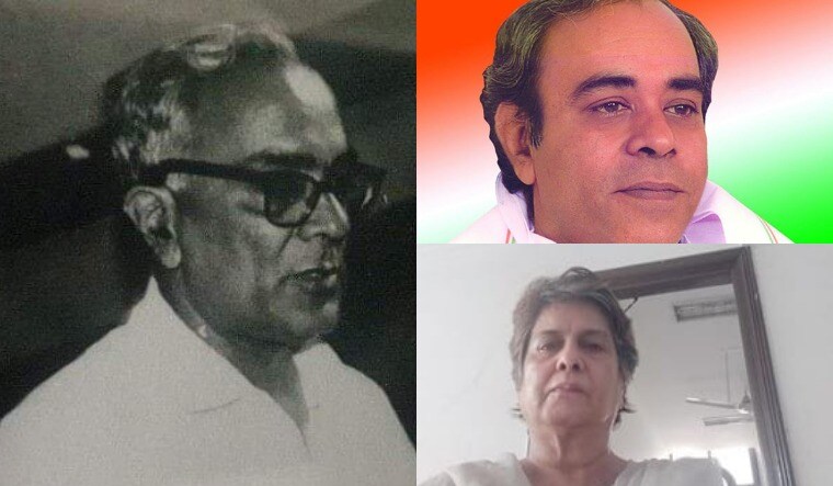 A collage, showing clockwise, Mohan Kumaramangalam (via Twitter), Rangarajan (NSUI) and Kitty (ANI)