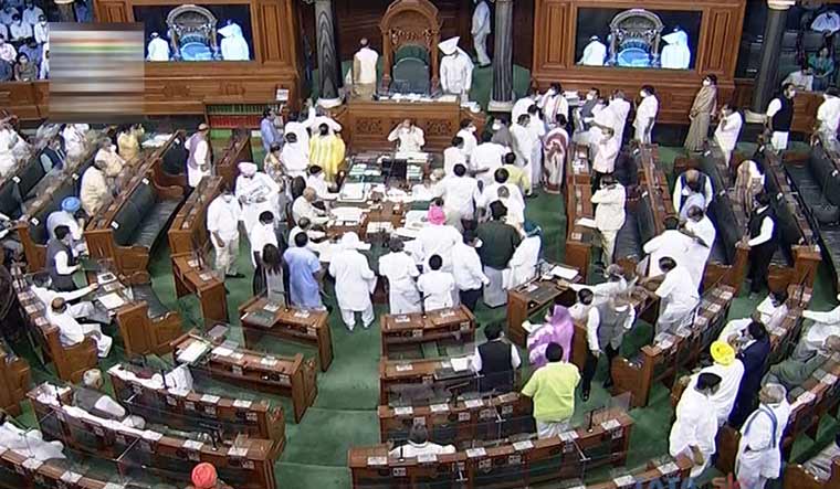 A view of the Lok Sabha during the Monsoon Session of Parliament | PTI