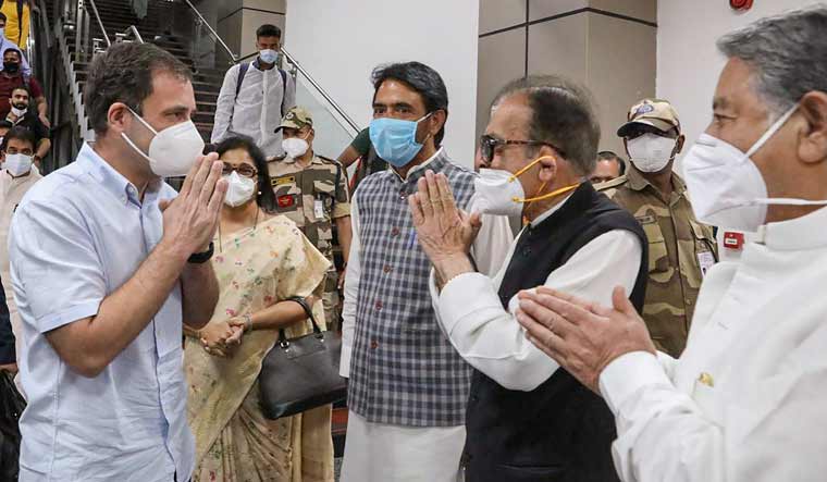 Congress MP Rahul Gandhi arrives at Srinagar airport | PTI