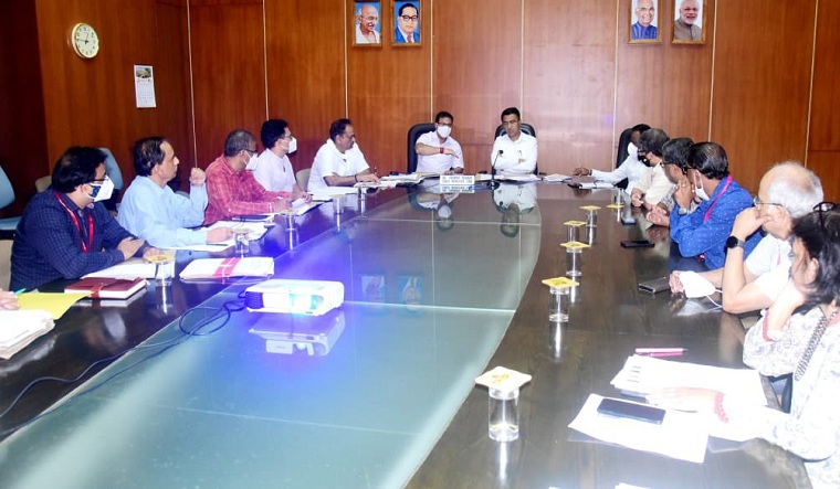 Chief Minister Pramod Sawant chaired a task force committee meeting on Monday | Twitter