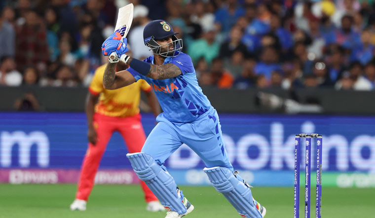India's Suryakumar Yadav bats during the T20 World Cup 