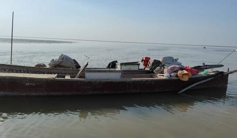 One of the Pakistani fishing boats seized by BSF | Twitter/ANI