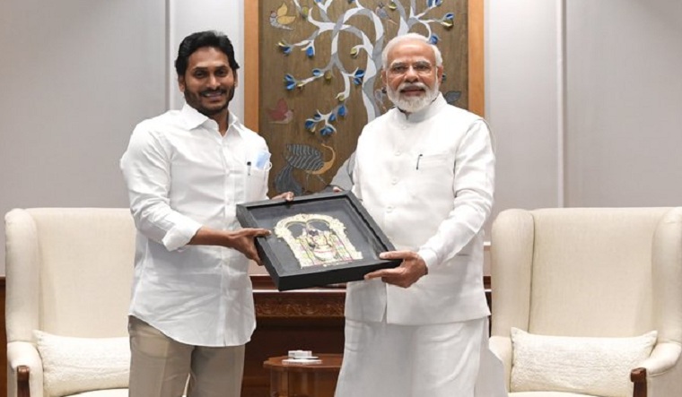 Andhra Pradesh Chief Minister YS Jagan Mohan Reddy with Prime Minister Narendra Modi | Twitter/PMO