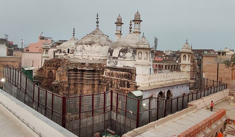 A view of Kashi Vishwanath Temple Dham and Gyanvapi Masjid complex in Varanasi | PTI