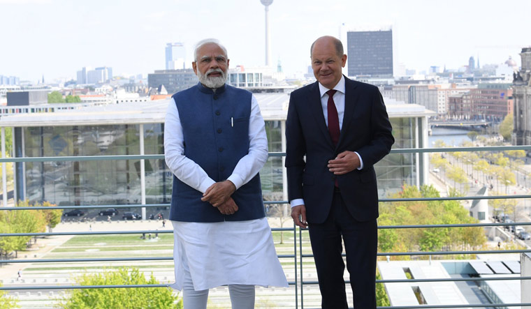 Prime Minister Narendra Modi with German Chancellor Olaf Scholz | Twitter
