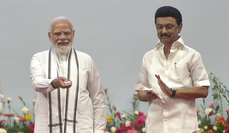Prime Minister Narendra Modi and Tamil Nadu Chief Minister M.K. Stalin | PTI