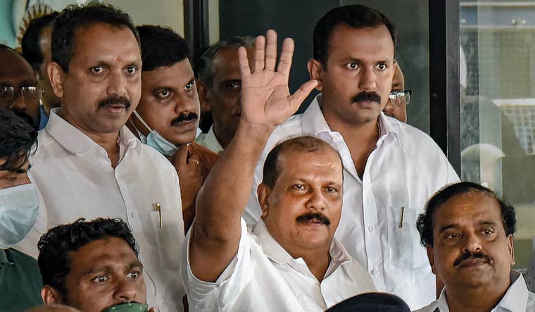 P.C. George gesturing after being arrested on May 25, 2022 | PTI