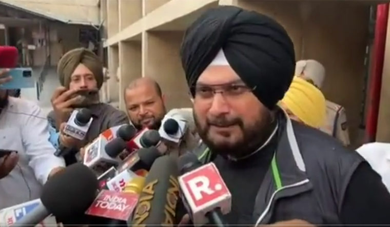 Navjot Singh Sidhu talking to media after meeting Punjab Chief Minister Bhagwant Mann | Video grab