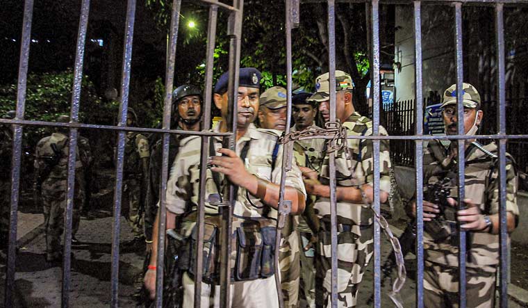Security personnel stand guard at the Indian Museum in Kolkata | PTI