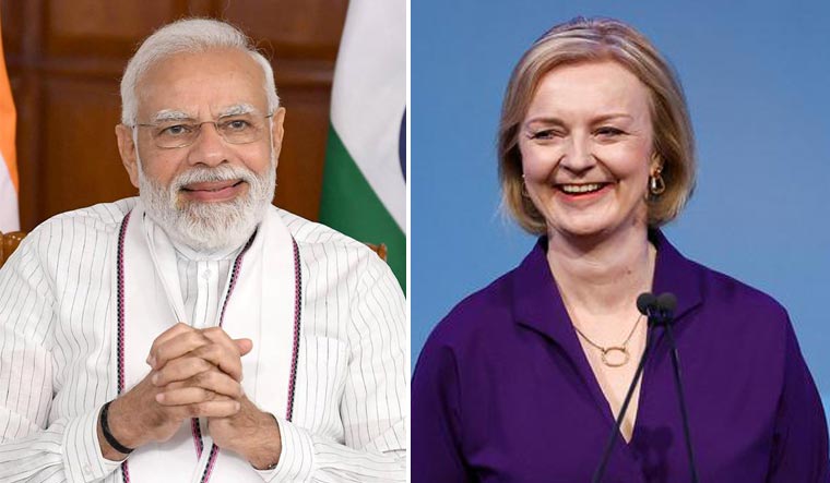 Prime Minister Narendra Modi and British PM Liz Truss | PTI/Reuters