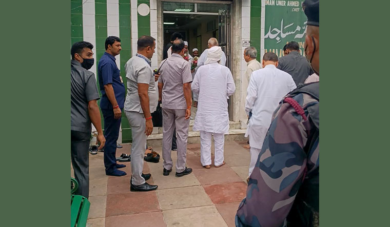 RSS chief Mohan Bhagwat during his visit to a mosque in Delhi | PTI